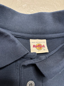 90s HARD ROCK CAFÉ EMBROIDERED POLO TEE (M)