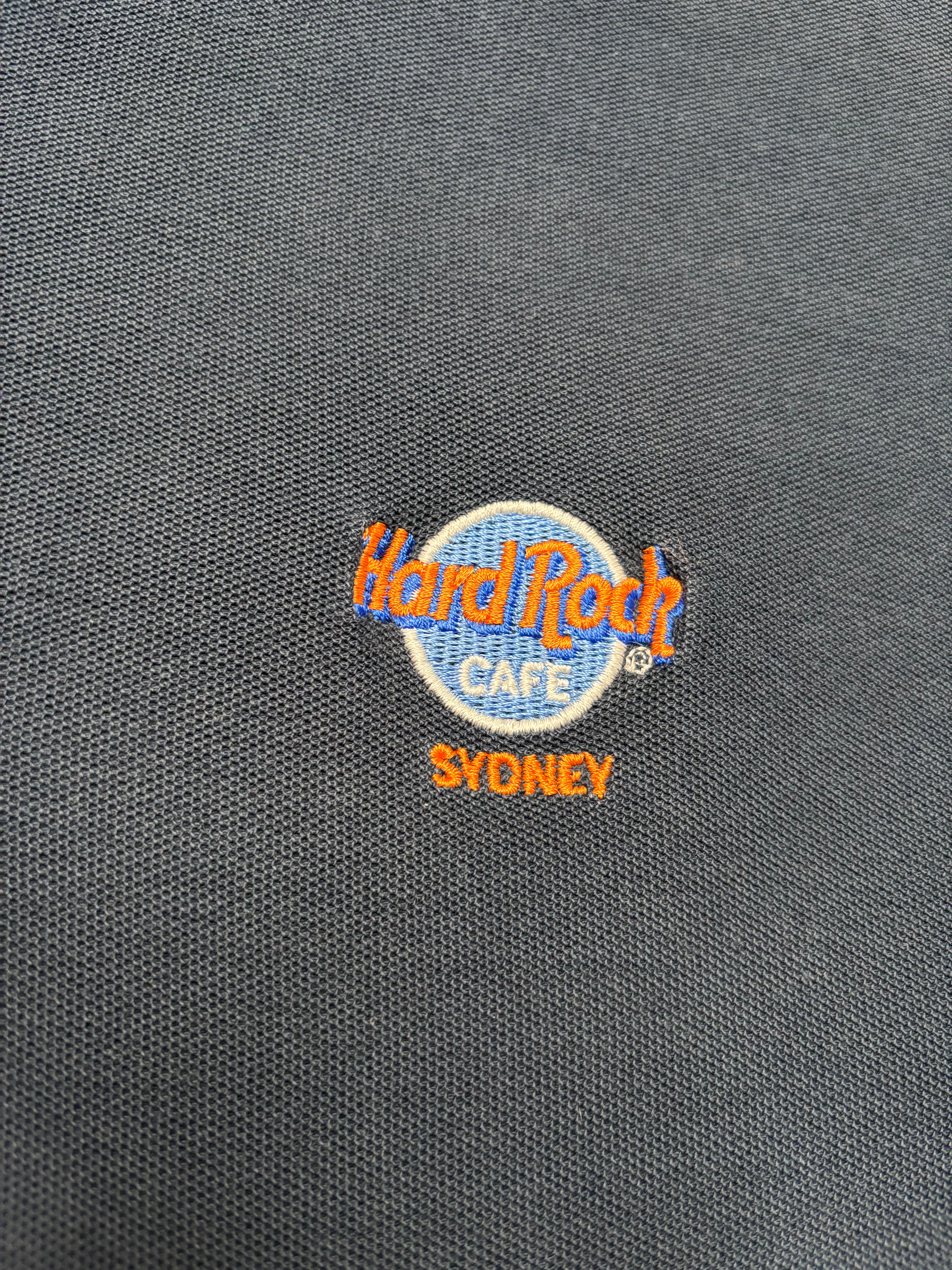 90s HARD ROCK CAFÉ EMBROIDERED POLO TEE (M)