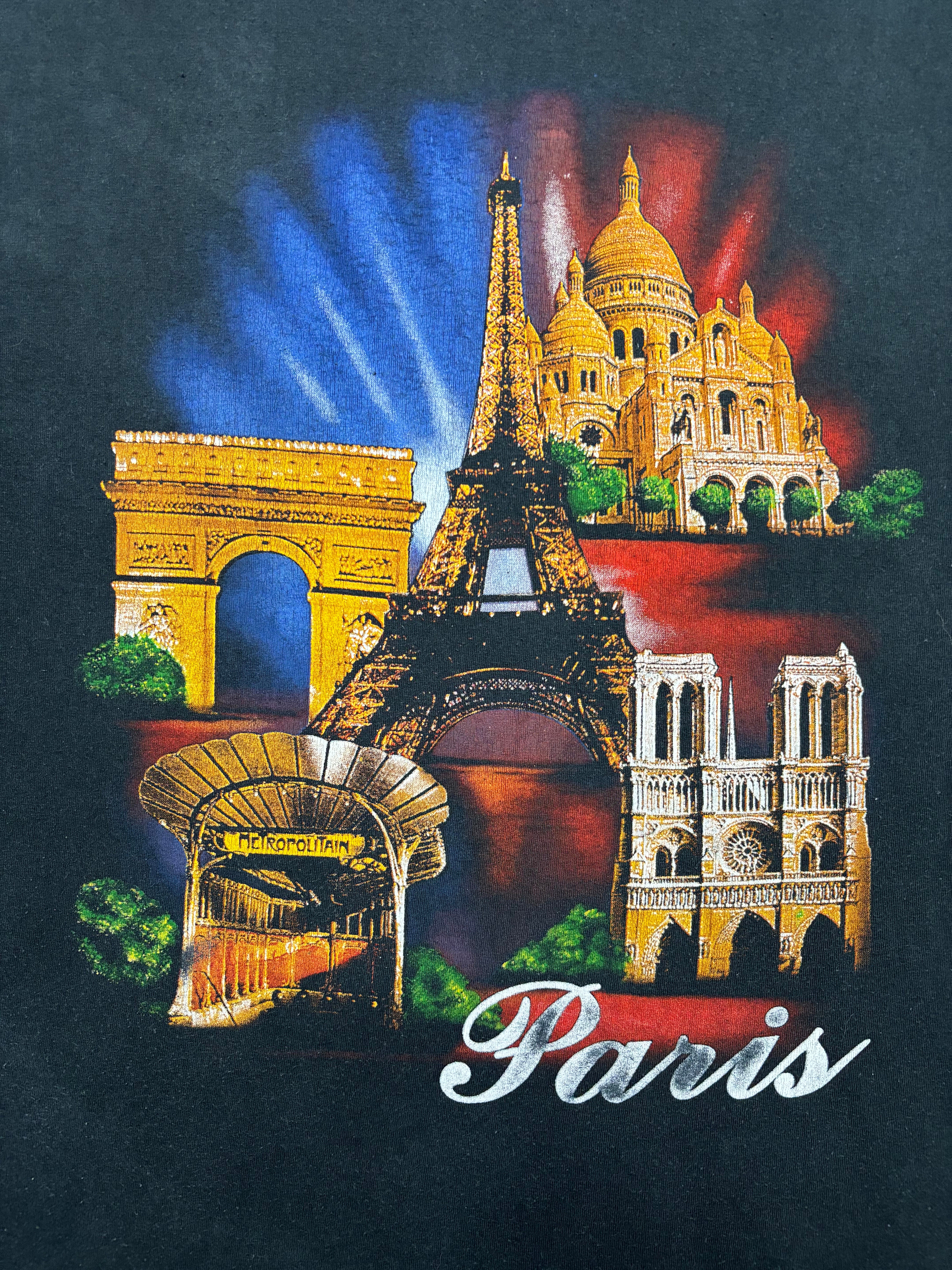 90s PARIS GRAPHIC TEE (XXL)