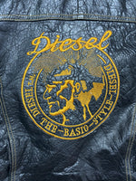 Lade das Bild in den Galerie-Viewer, 80s DIESEL EMBROIDERED LEATHER JACKET (L)
