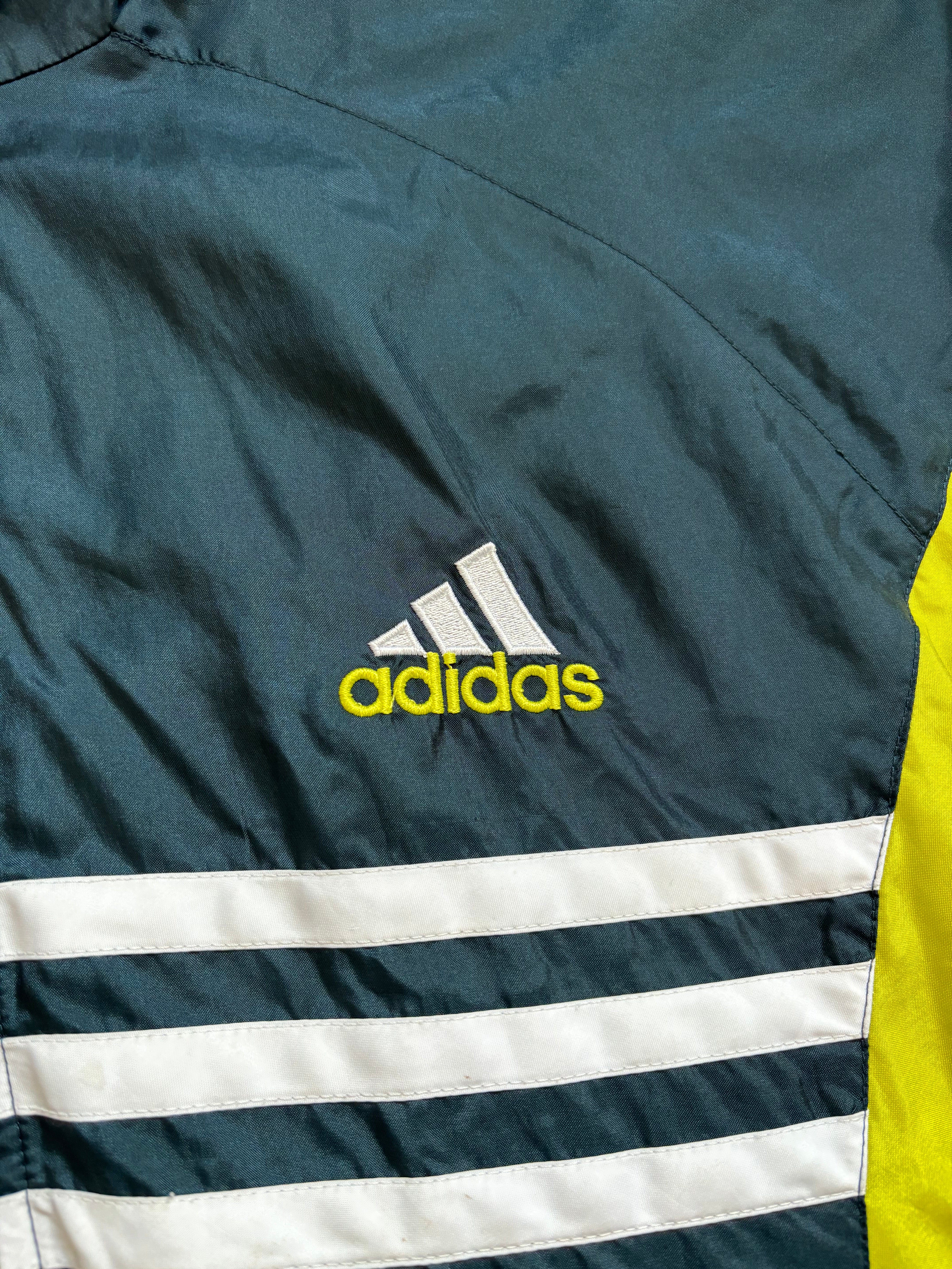 90s ADIDAS EMBROIDERED TRACK JACKET (XL)