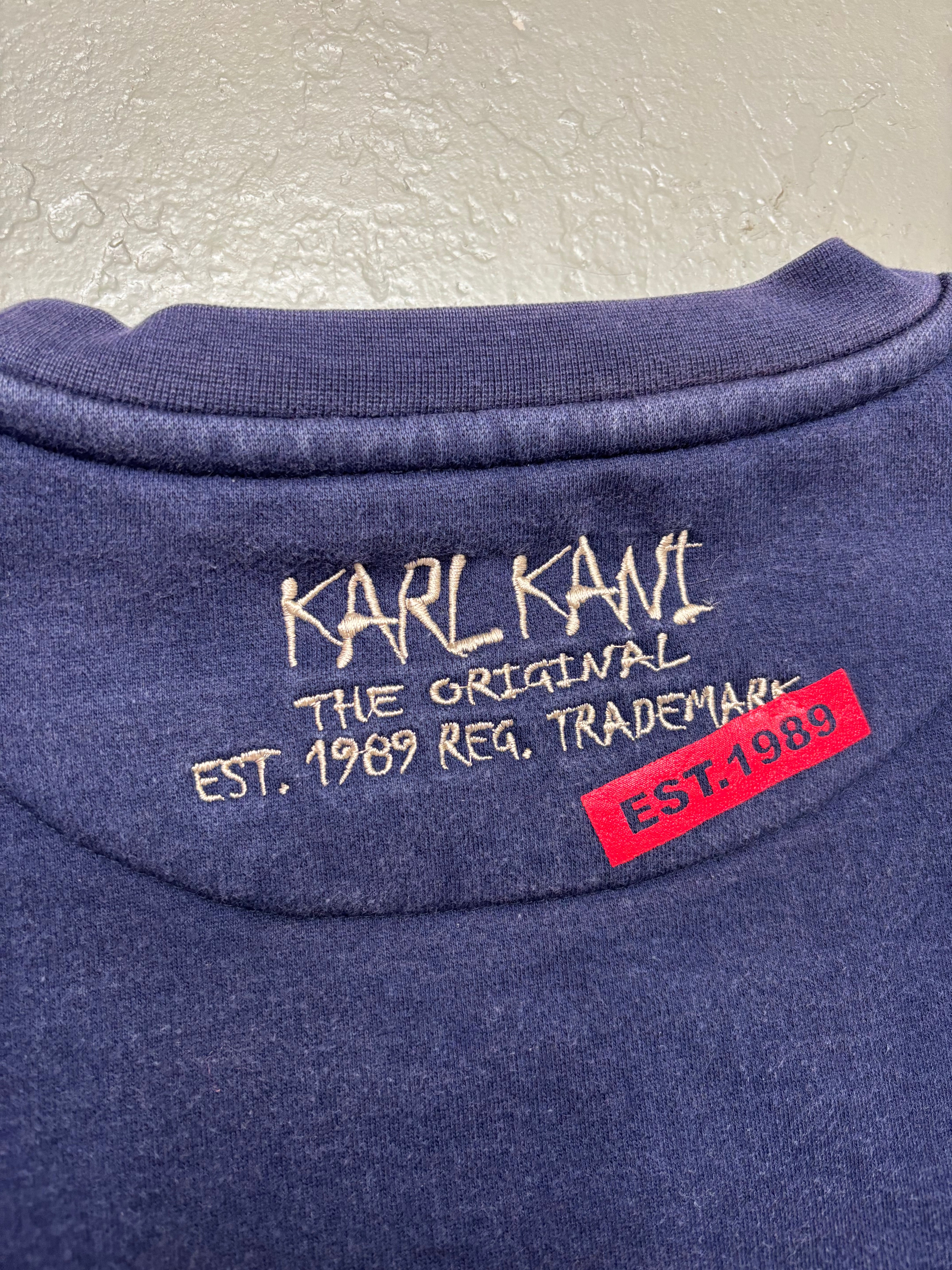 90s/Y2K KARL KANI EMBROIDERED SWEATER (L)