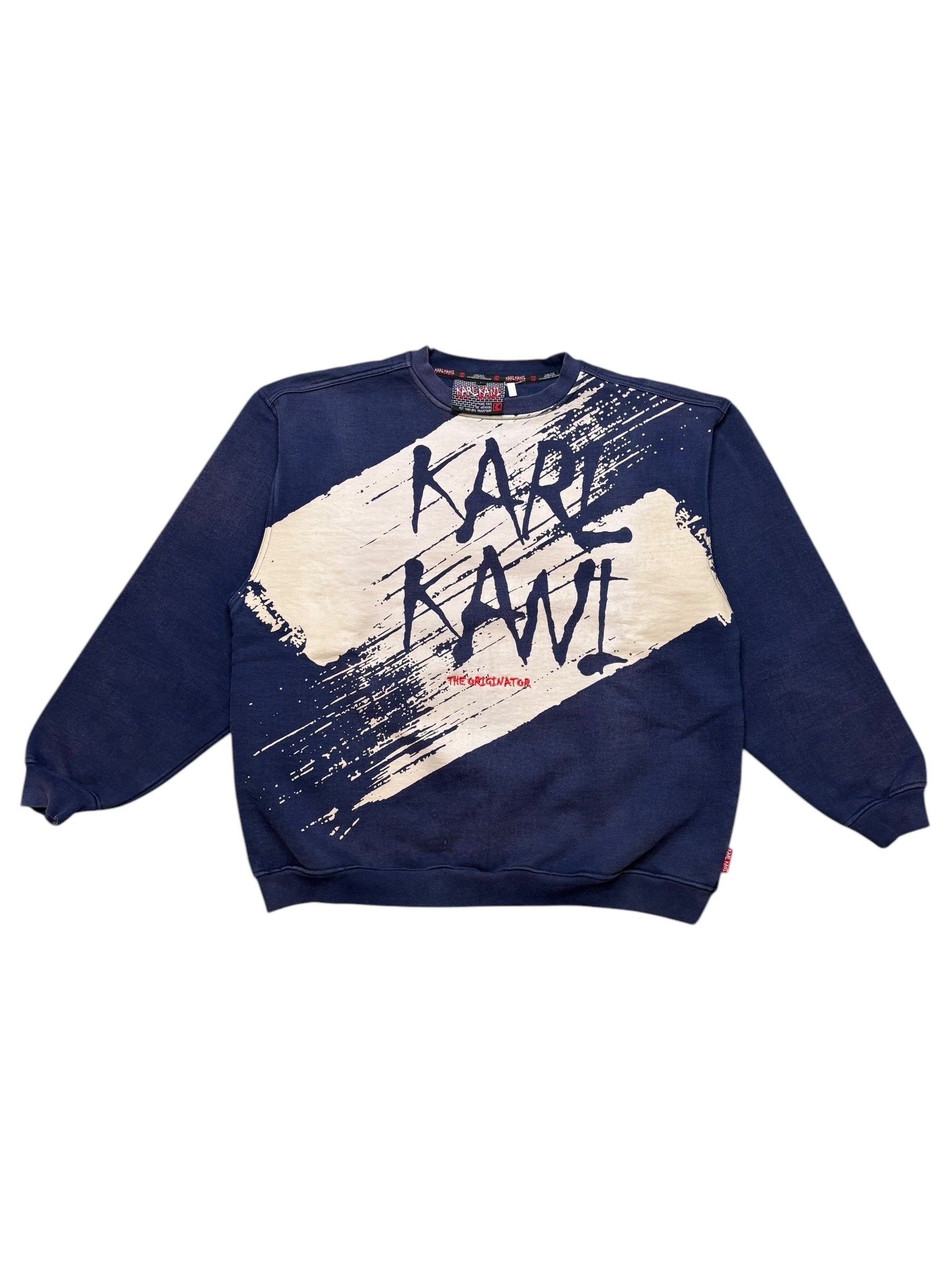 90s/Y2K KARL KANI EMBROIDERED SWEATER (L)