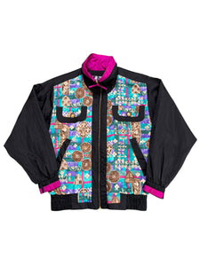 90s BUNTE TRAININGSJACKE (M)