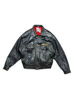 Lade das Bild in den Galerie-Viewer, 80s DIESEL EMBROIDERED LEATHER JACKET (L)
