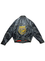 Lade das Bild in den Galerie-Viewer, 80s DIESEL EMBROIDERED LEATHER JACKET (L)
