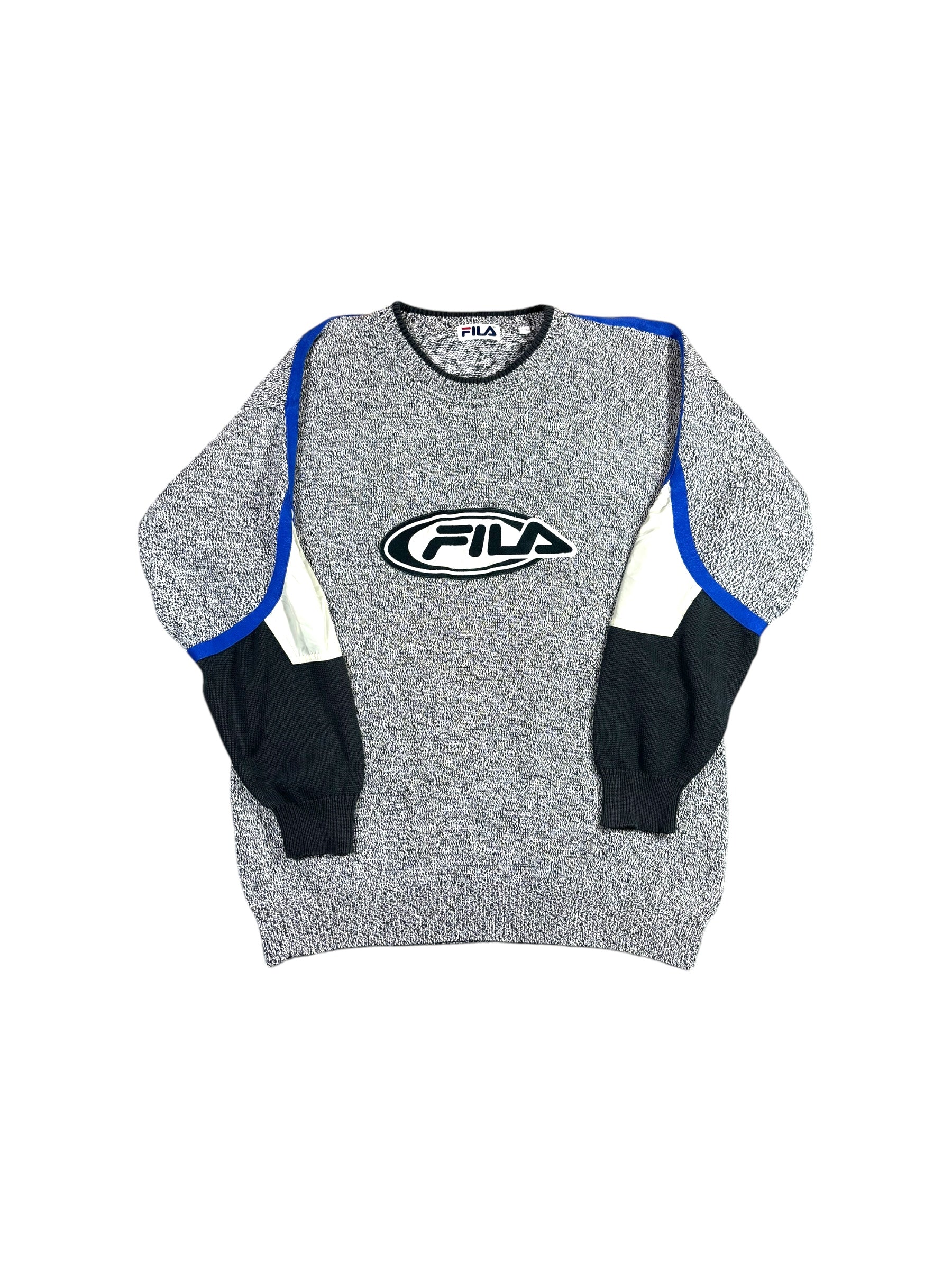 FILA Y2K KNIT EMBROIDERED KNIT SWEATER (XXL)