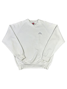 Y2K KAPPA EMBROIDERED V-NECK SWEATER (XL)