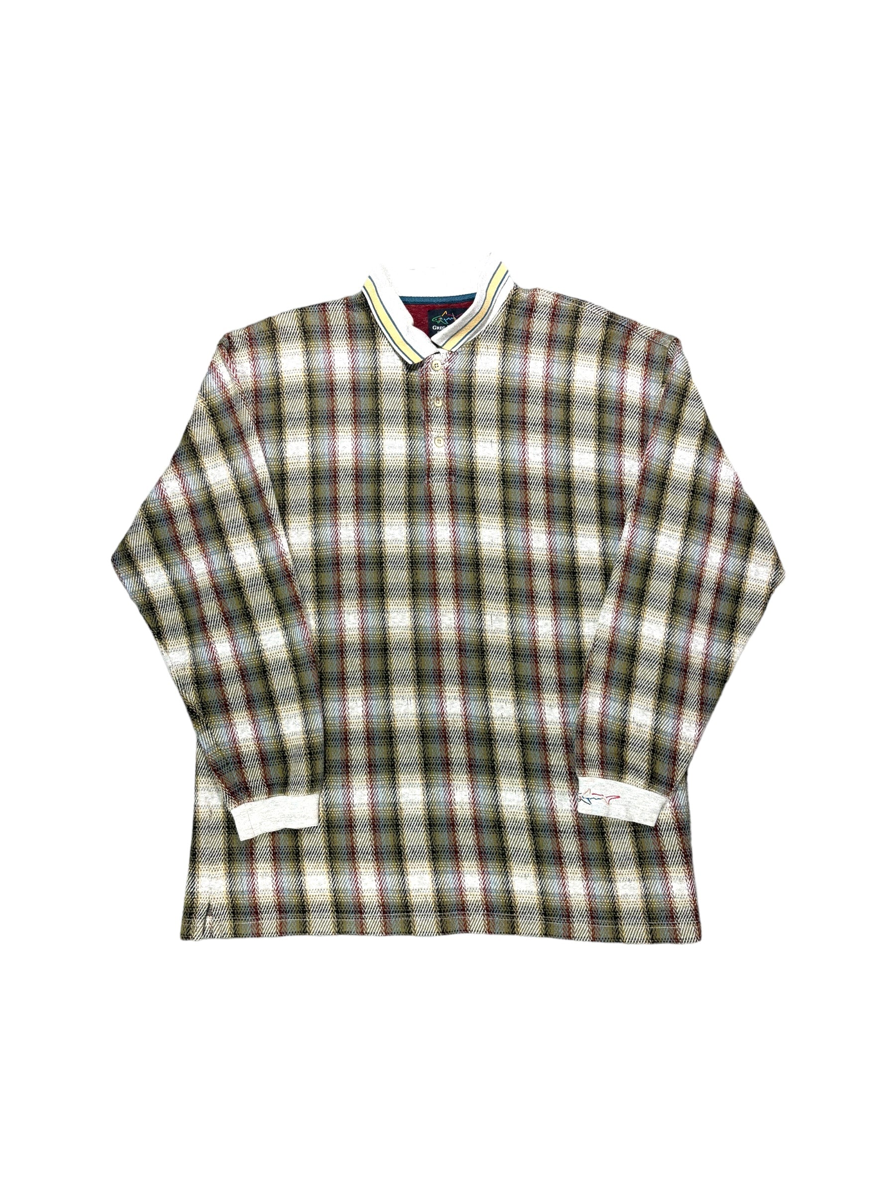 90s LONG SLEEVE POLO SHIRT (L)