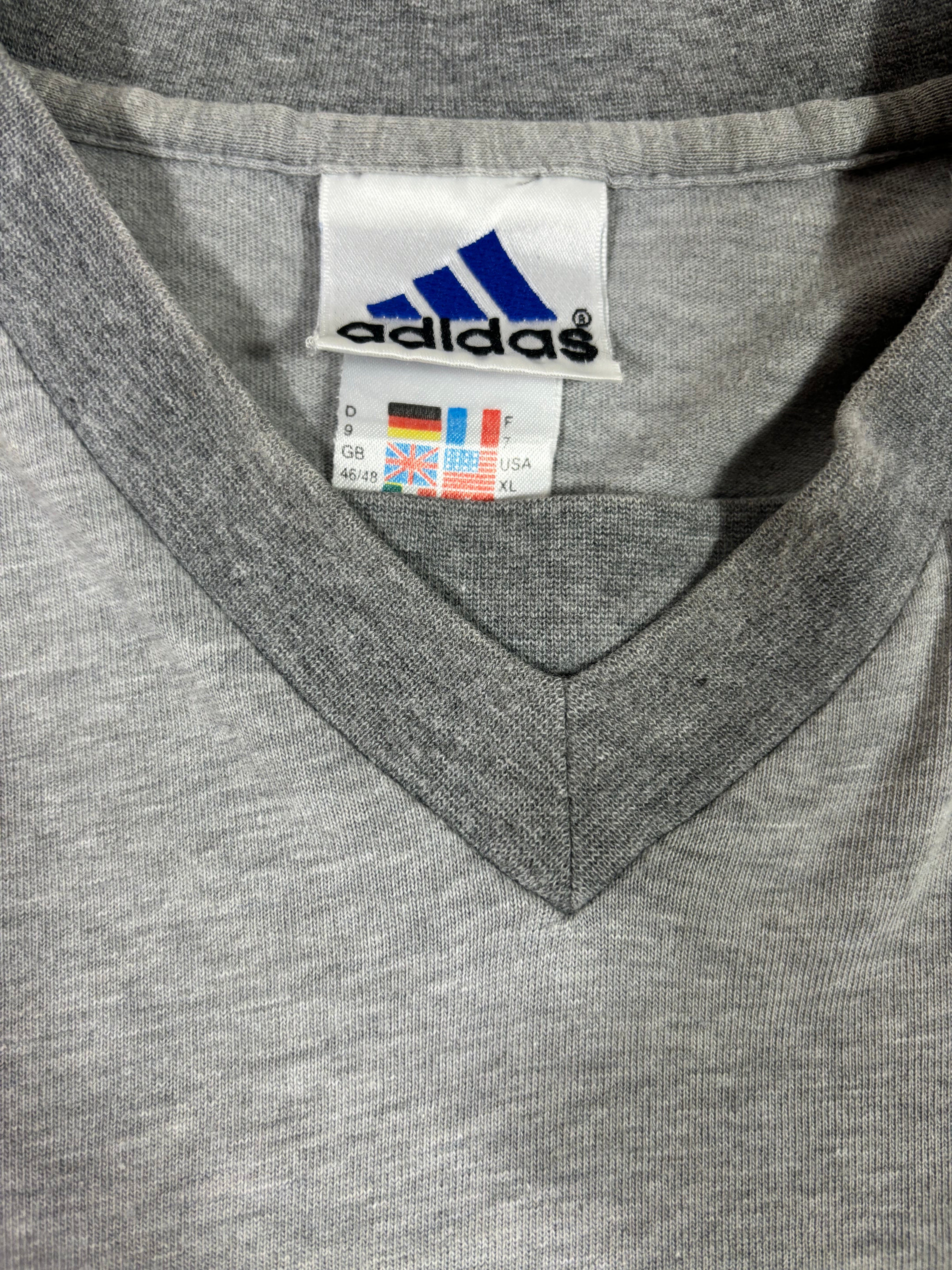 90s ADIDAS EMBROIDERED TEE (XL)